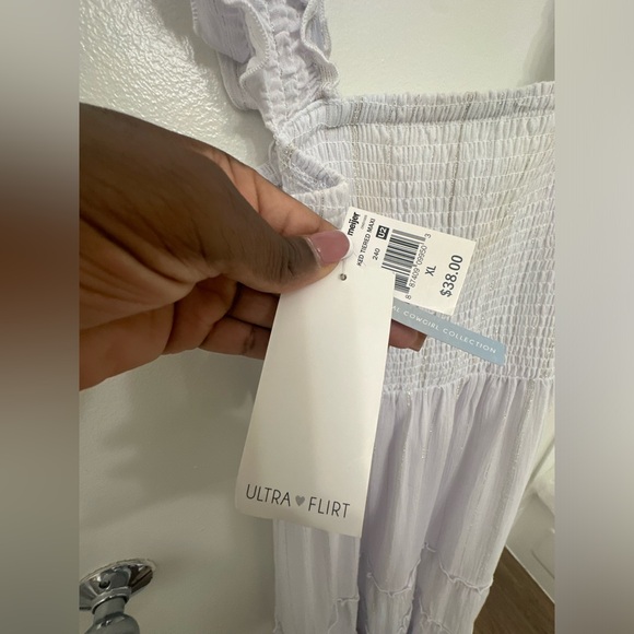 NWT White Summer Dress 👗 (stains) Size XL - Picture 4 of 9